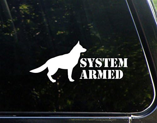 Sistem armat-8-3/4 x 3-3/4 - vinil Die Cut Decal / Bumper autocolant pentru ferestre, Masini, Camioane, laptop-uri, etc.