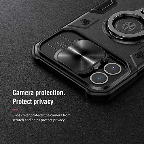 Hscc666 caz pentru iPhone 12/12 Pro cu camera Cover & amp; Kickstand, CamShield Armor rezistent la șocuri rezistent la Impact