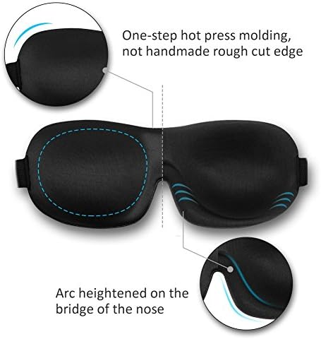 Masca de somn invizibilă Alar Deep Orbit 3D Ochi Masca ultra -ușoară si Masca de somn confortabilă pentru călătorii, somn,
