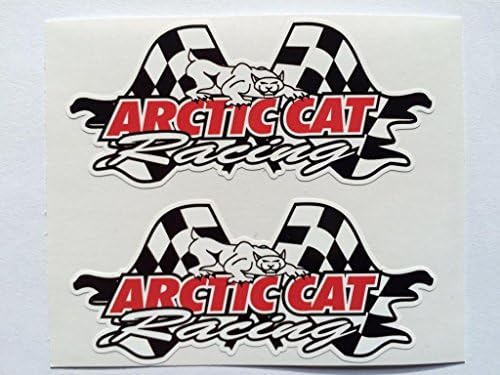 2 Arctic Cat Racing Die Cut Decalcomanii