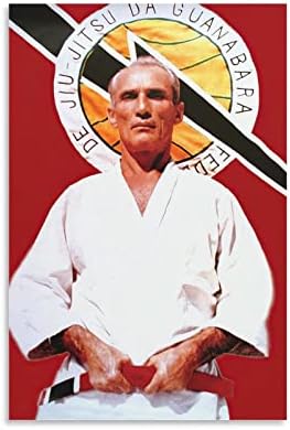 Bludug sport Poster Helio Gracie renumit Brazilian Jiu-jitsu Grandmaster arta Poster panza pictura perete arta Poster pentru dormitor camera de zi Decor12x18inch
