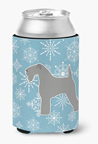Caroline's Treasures BB3492cc Fulgi de zăpadă de iarnă Kerry Blue Terrier Can sau Bottle Hugger, Can Mânecă Hugger Mașină Băutură lavabilă Mânecă Hugger izolator pliabil
