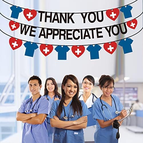 Nurse Week Party Decoratiuni Vă Mulțumim Asistente Medicale Vă Apreciem Banner, Nurse Day RN Medical Happy Nurses Week Banner