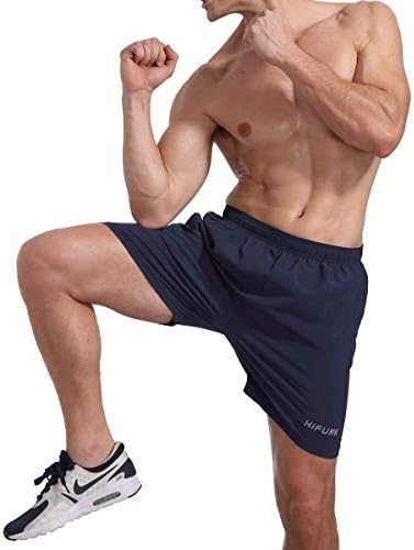 Pantaloni scurți de antrenament pentru bărbați hifunk 5 inch rapid gimnastică uscată rapidă de antrenament atletic cu căptușeală