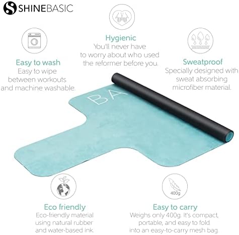 Shine Basic Pilates Reformer Mat-material foarte subțire, absorbant de transpirație și Anti-alunecare pentru echilibrul corpului-prosoape